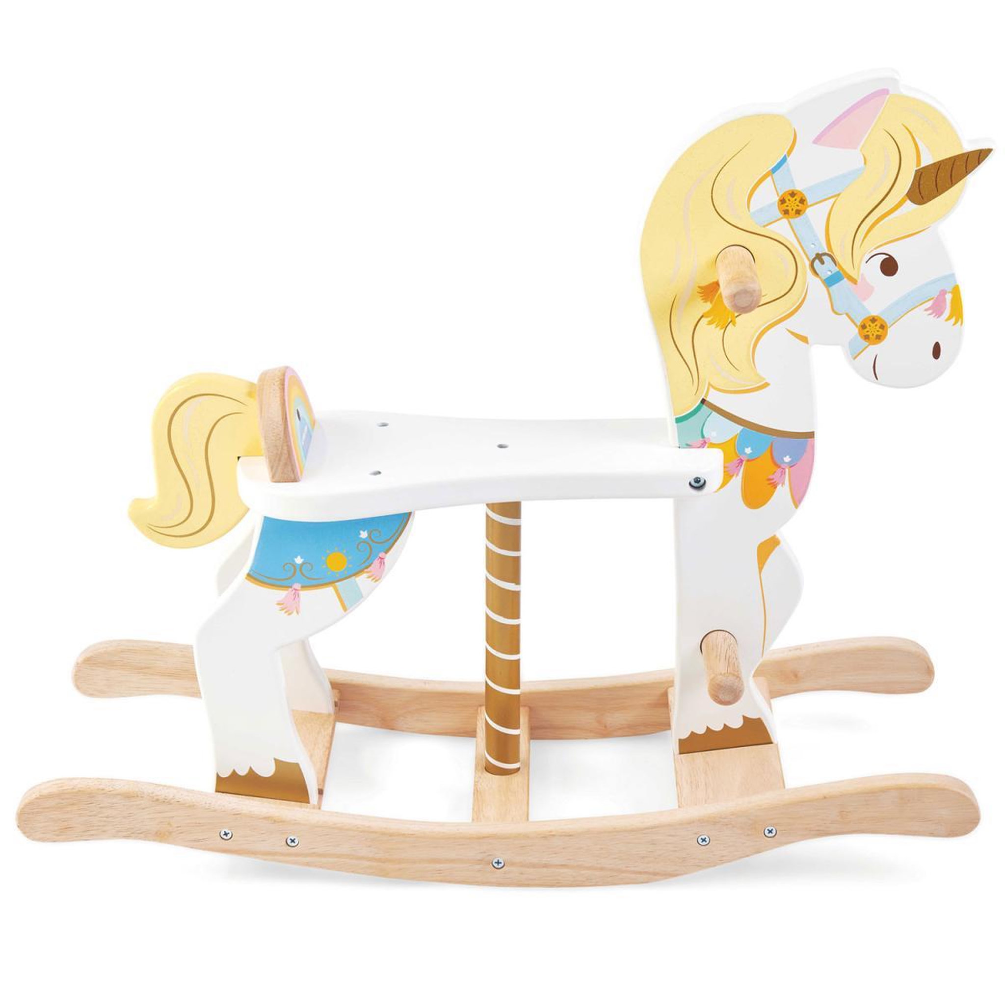 Voir la diapositive 1 : Le Toy Van Cheval à bascule - licorne multicolore