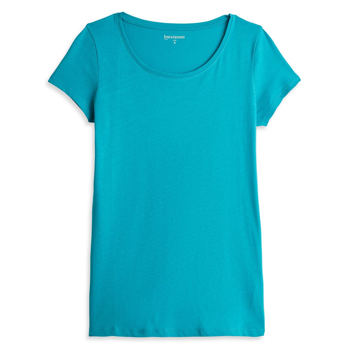 INEXTENSO T-shirt manche courte turquoise uni femme