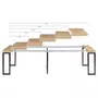 Table console extensible avec rallonges style industriel 45/300 cm HOUSTON  
