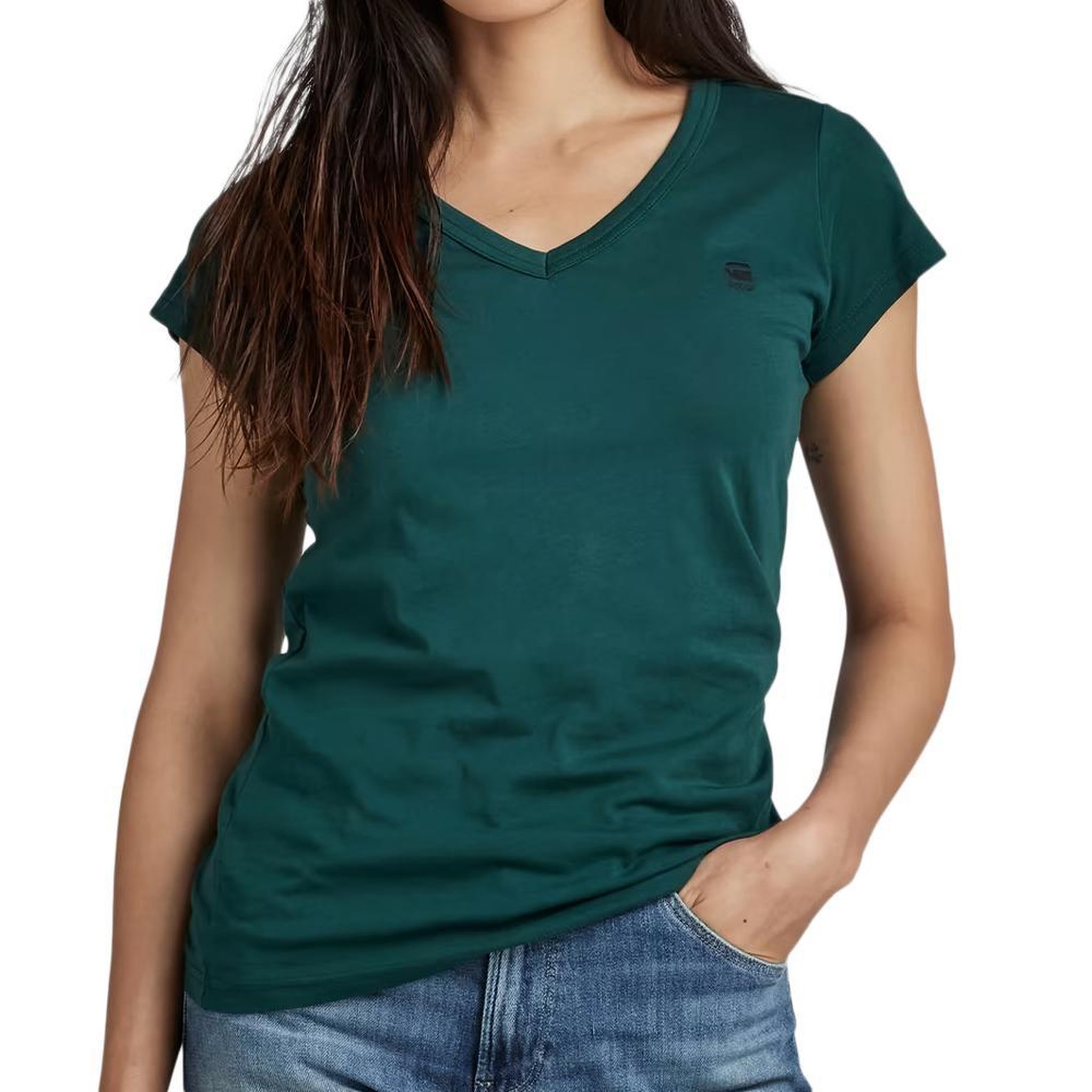 Voir la diapositive 1 : G-Star Raw T-shirt Vert Femme G-Star Raw Eyben