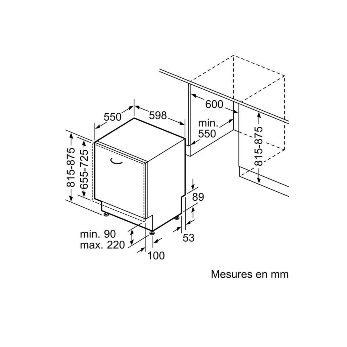 Siemens Lave-vaisselle 60cm 14 couverts 43db tout intégrable - SN67TX00CF