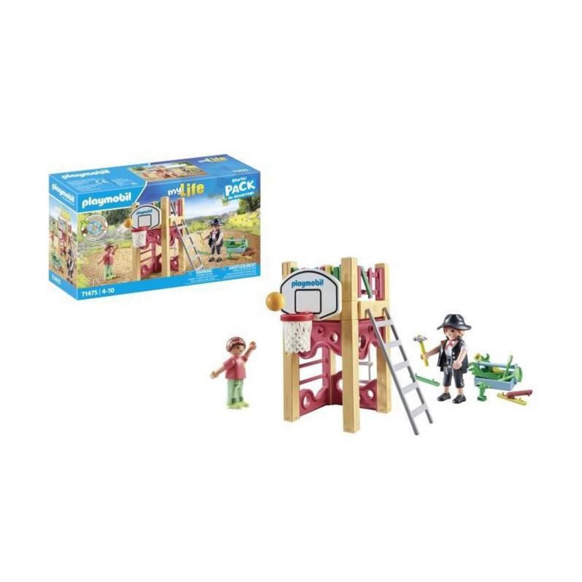 PLAYMOBIL Jeu de construction Playmobil Charpentier avec Tourelle de Jeu