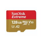 SANDISK Carte mémoire micro SD SanDisk Extreme UHS I 128 Go avec adaptateur microSDXC vers SD