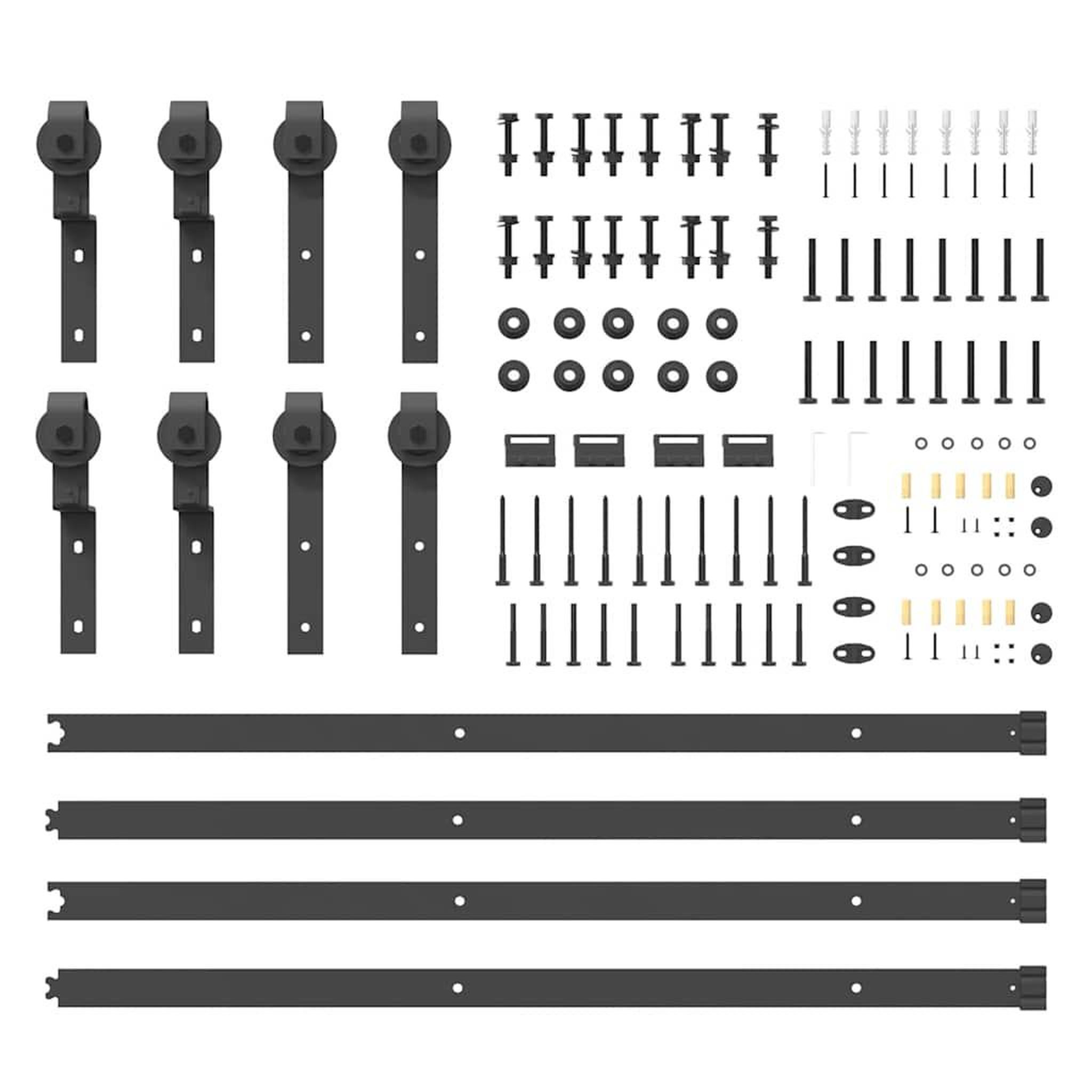 Voir la diapositive 5 : VIDAXL Kit de quincaillerie de porte coulissante 400 cm acier noir