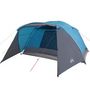 Voir la diapositive 4 : VIDAXL Tente de camping avec porche 4 personnes bleu impermeable