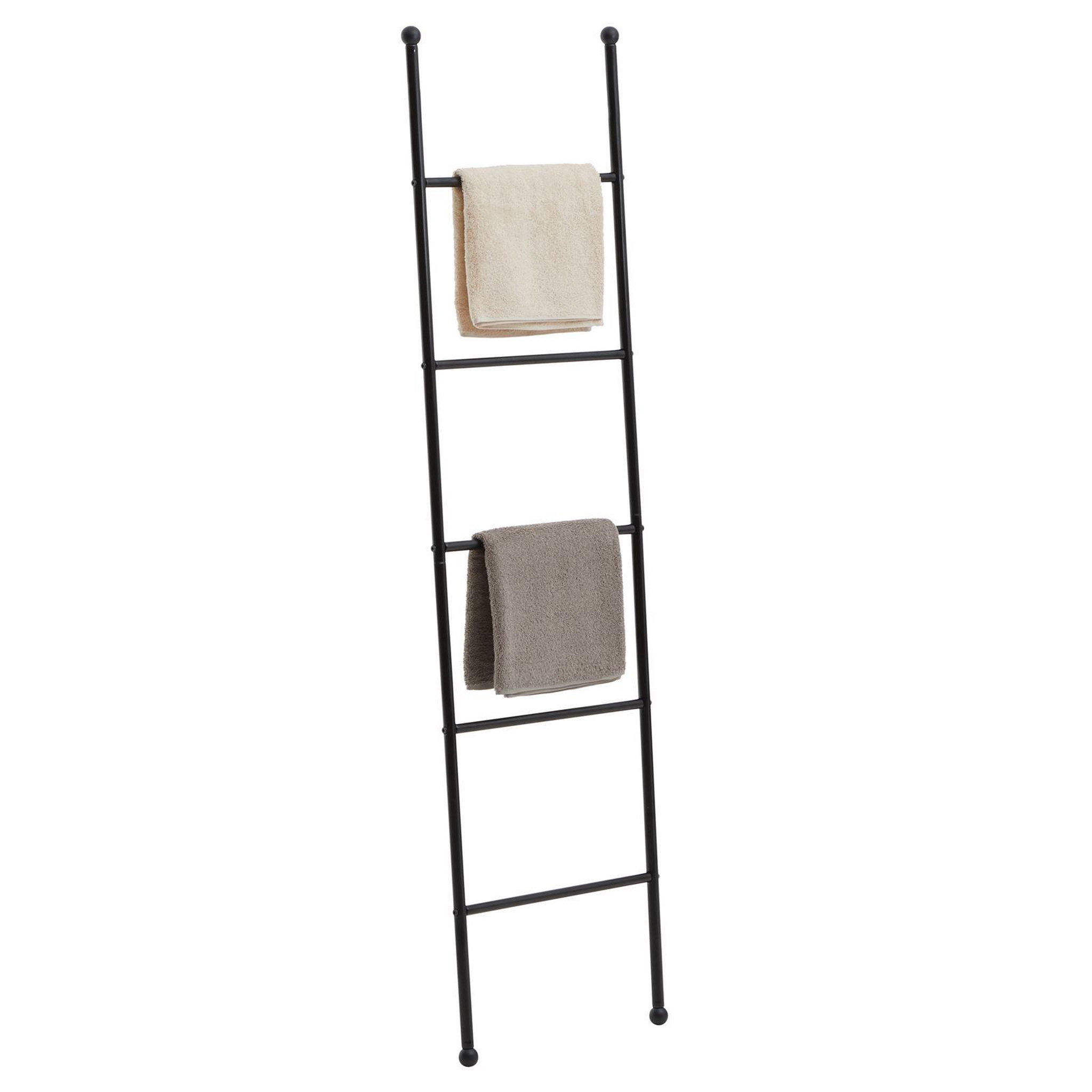 IDIMEX Echelle castel porte-serviettes avec 5 barreaux, en métal. Coloris disponibles : Blanc, Noir