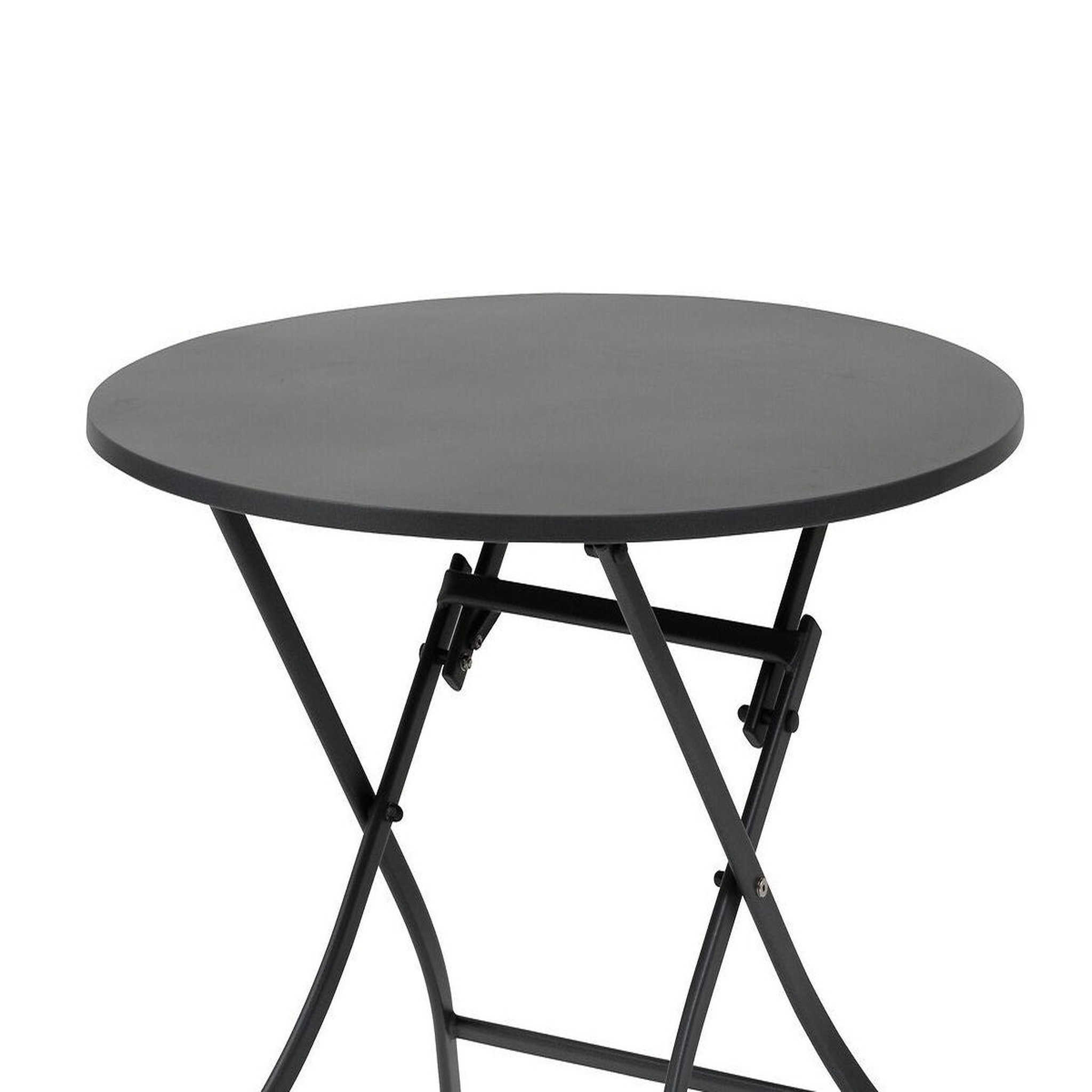 Voir la diapositive 3 : HESPERIDE Table de jardin ronde greensboro 4 places graphite - hespéride