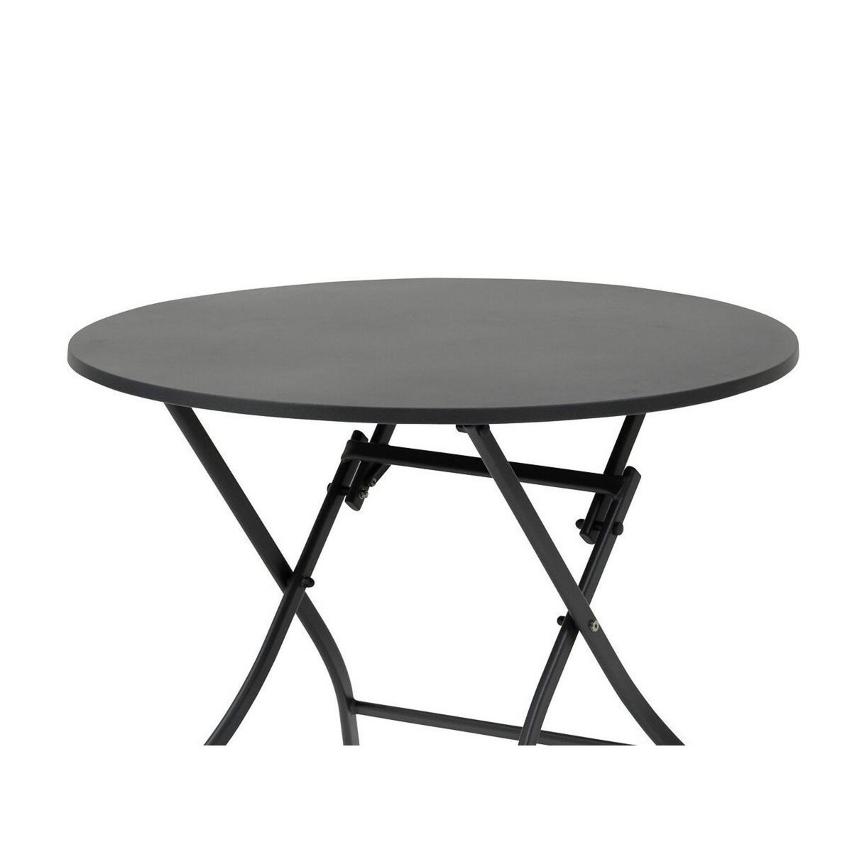 HESPERIDE Table de jardin ronde Greensboro 4 places Graphite - Hespéride