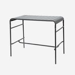 SWEEEK Table haute de jardin métal 4 places, Amelia 120 x 70cm x 95cm. Coloris disponibles : Gris, Beige, Orange, Vert, Bleu