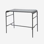 SWEEEK Table haute de jardin métal 4 places, Amelia 120 x 70cm x 95cm. Coloris disponibles : Beige, Vert, Orange, Bleu, Gris