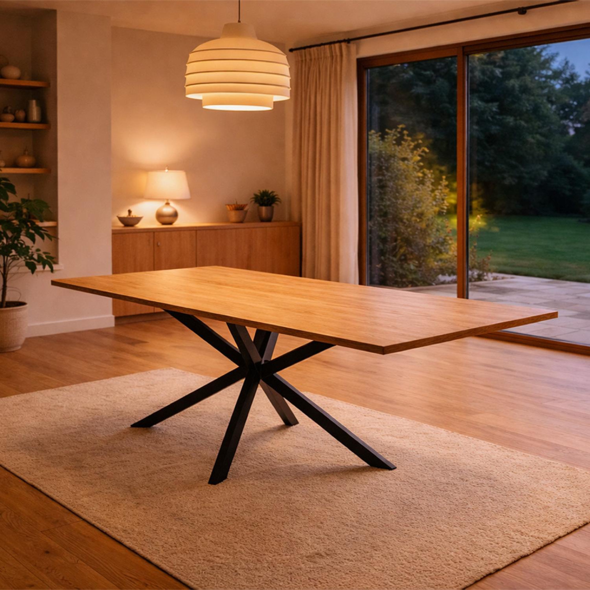 Voir la diapositive 4 : CONCEPT USINE Table extensible 8-10 personnes effet bois 235cm bria