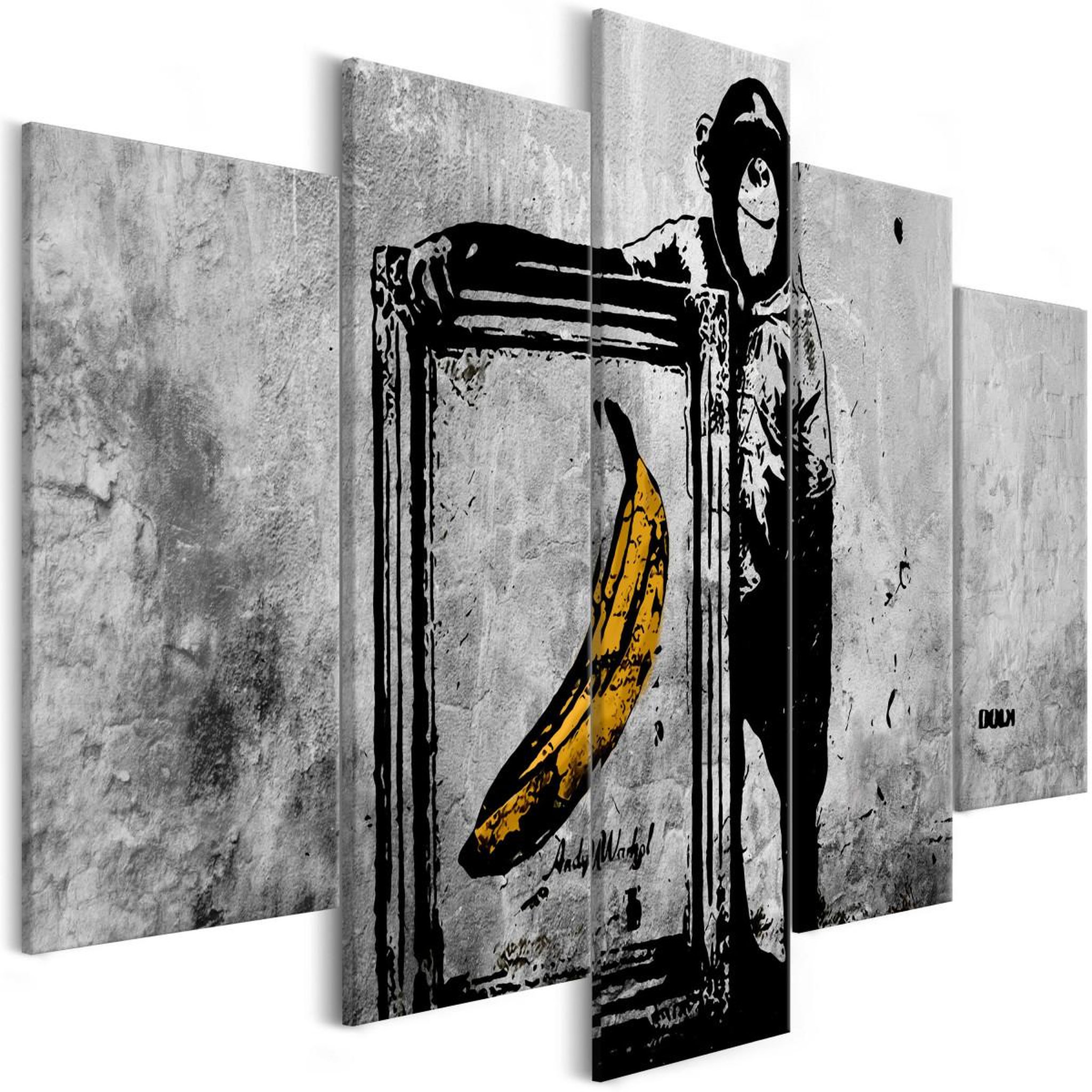 Paris Prix Tableau imprimé 5 panneaux  proud monkey wide. Coloris disponibles : Multicolore