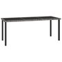 Voir la diapositive 3 : VIDAXL Ensemble a manger de jardin 7 pcs Resine tressee Gris