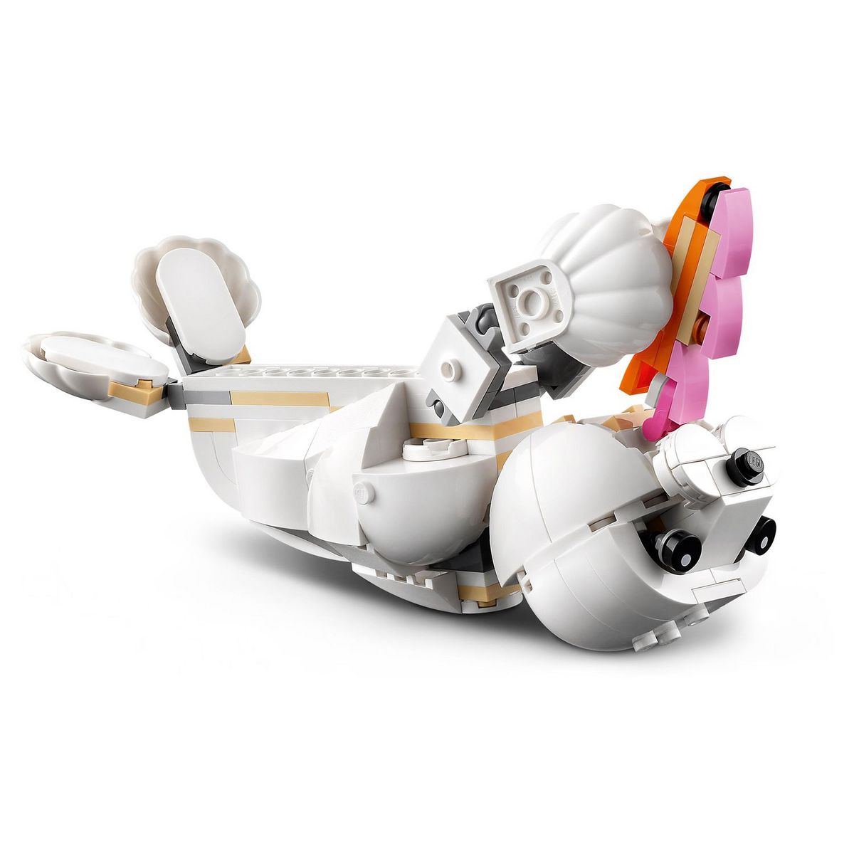 LEGO Creator 31133 Le lapin blanc, Jouet avec Animaux, dont Figurines de Poisson, Phoque et Perroquet