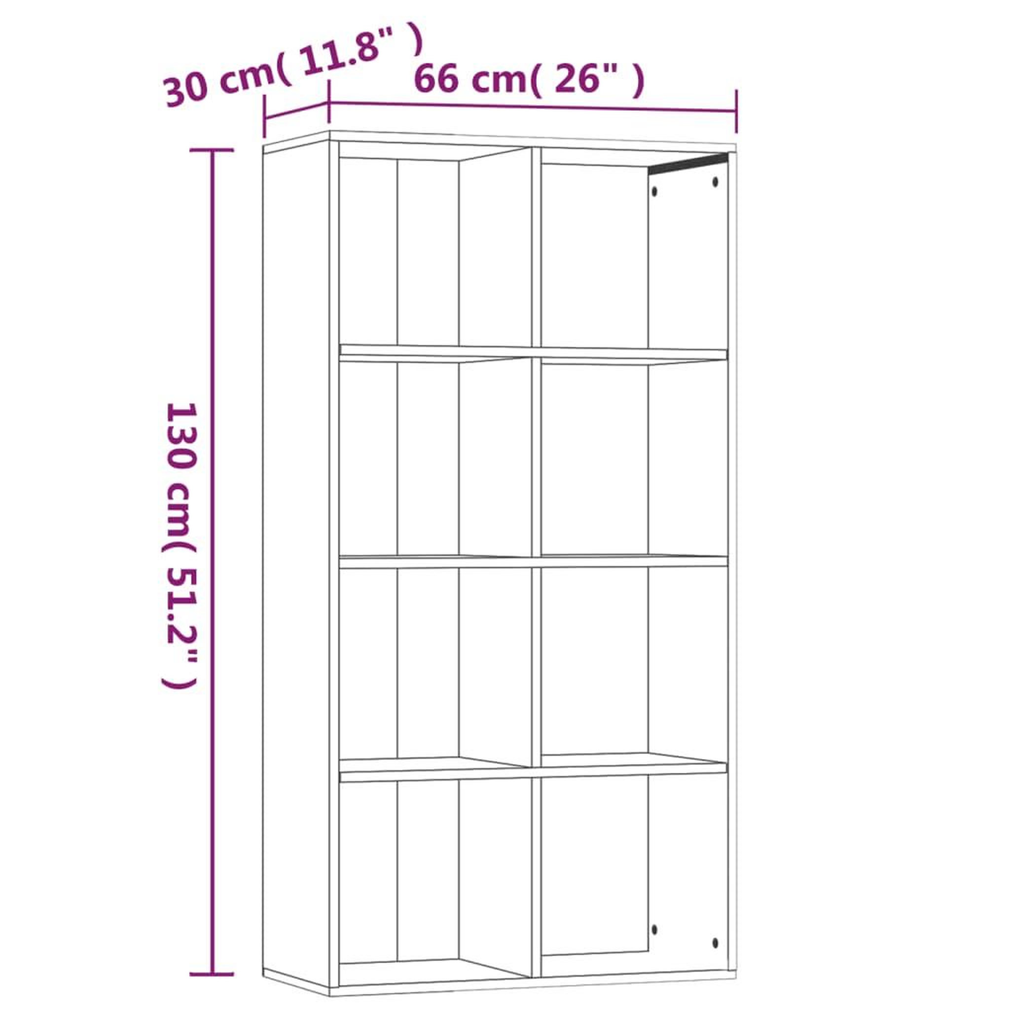 Voir la diapositive 6 : VIDAXL Bibliotheque/Buffet Sonoma gris 66x30x130 cm Bois d'ingenierie