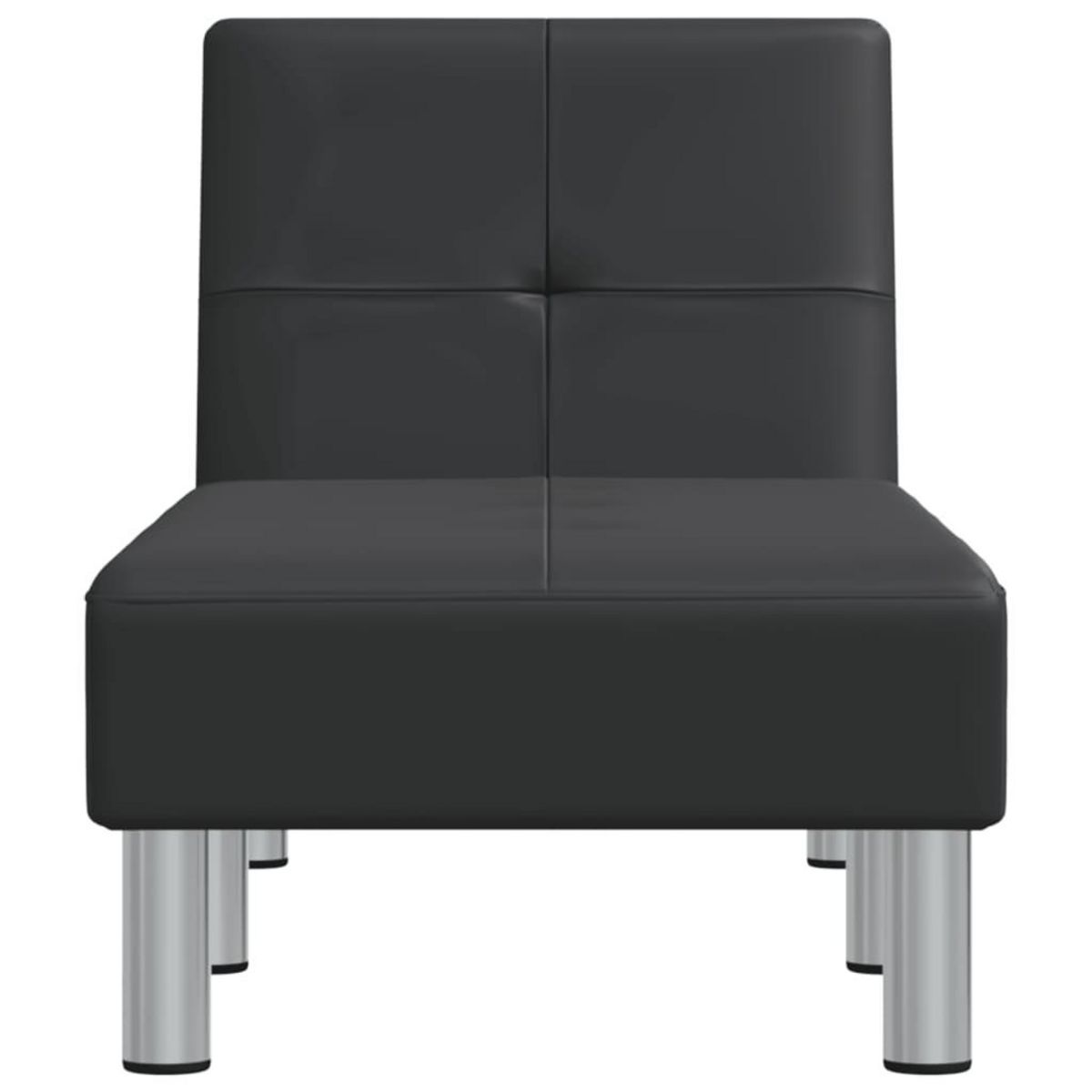 VIDAXL Chaise longue noir similicuir