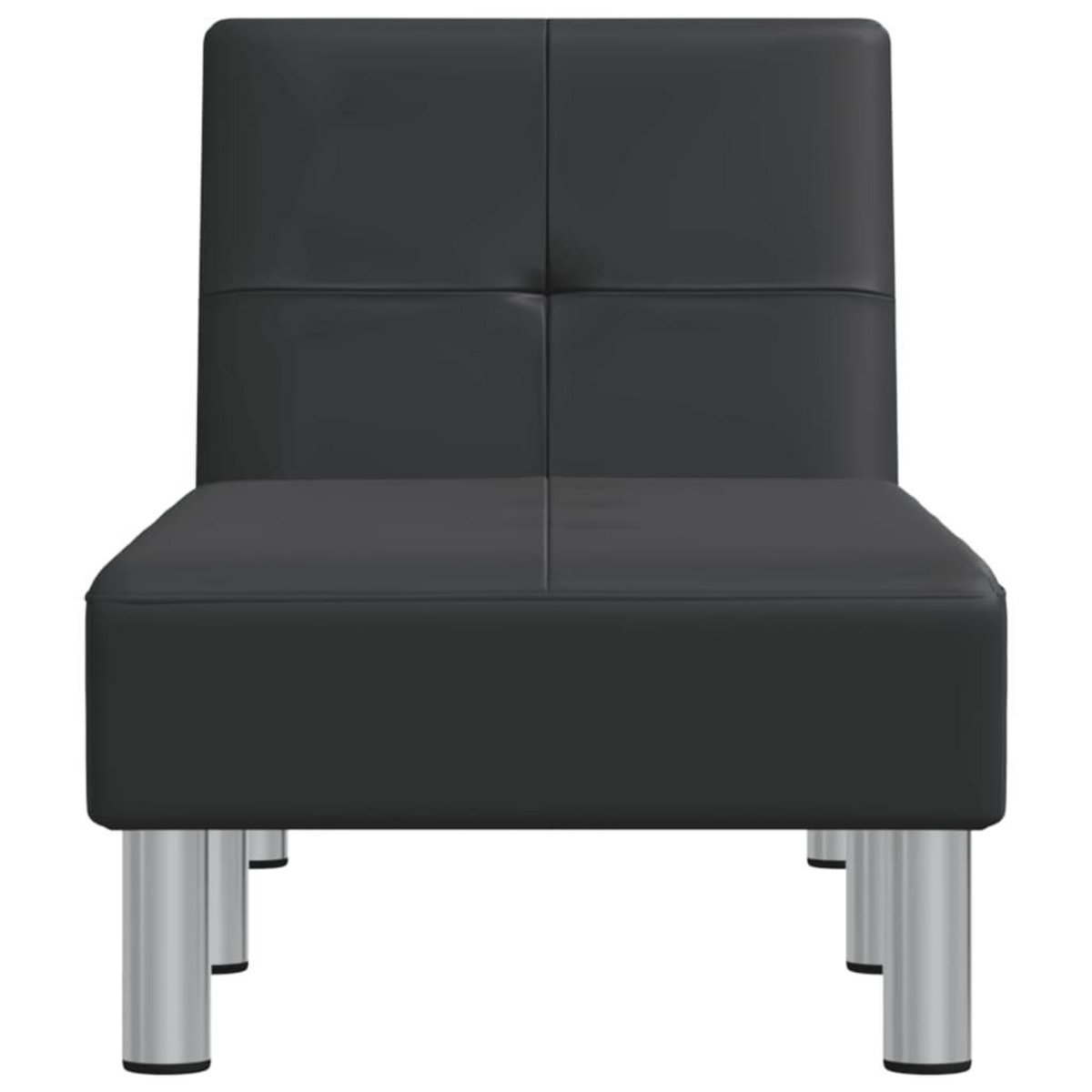 VIDAXL Chaise longue noir similicuir