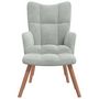 Voir la diapositive 3 : VIDAXL Chaise de relaxation avec repose-pied Gris clair Velours