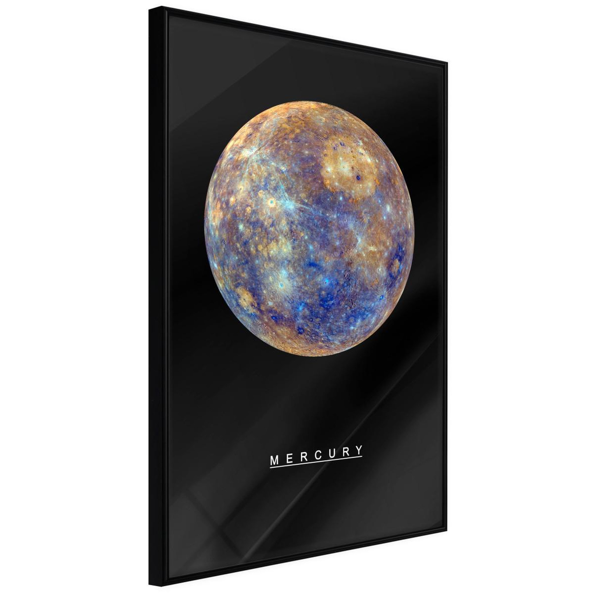 Paris Prix Affiche murale encadrée  the solar system mercury. Coloris disponibles : Noir, Jaune