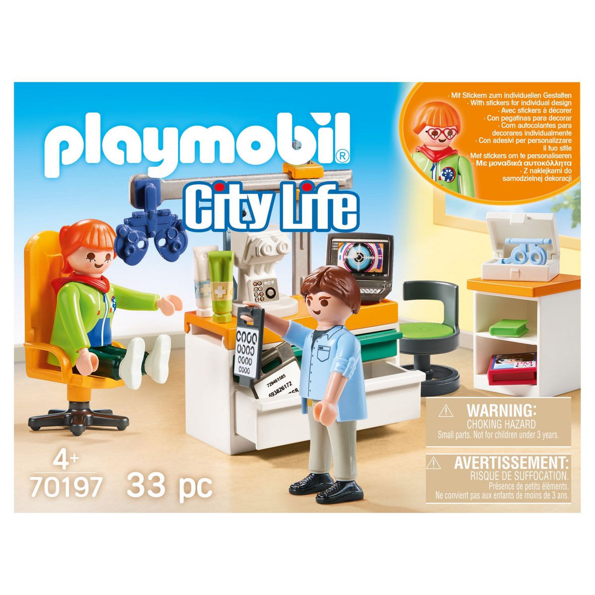 PLAYMOBIL 70197 - City Life - Cabinet d'ophtalmologie