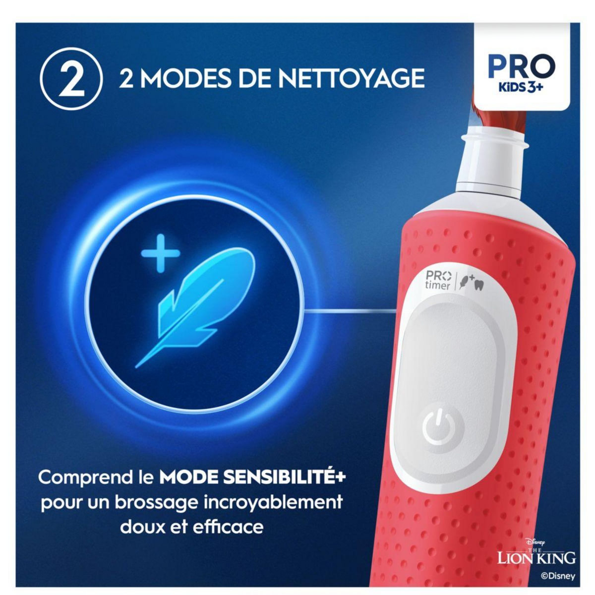 ORAL B Brosse à dents électrique Vitality Pro Kids Roi Lion + étui de voyage
