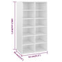 Voir la diapositive 6 : VIDAXL Etagere a chaussures Blanc brillant 54x34x100,5 cm