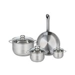 ELO Ensemble de 1 Poêle de cuisson 28 cm et 3 faitouts 12, 16 et 24 cm Elo Profi Brillant