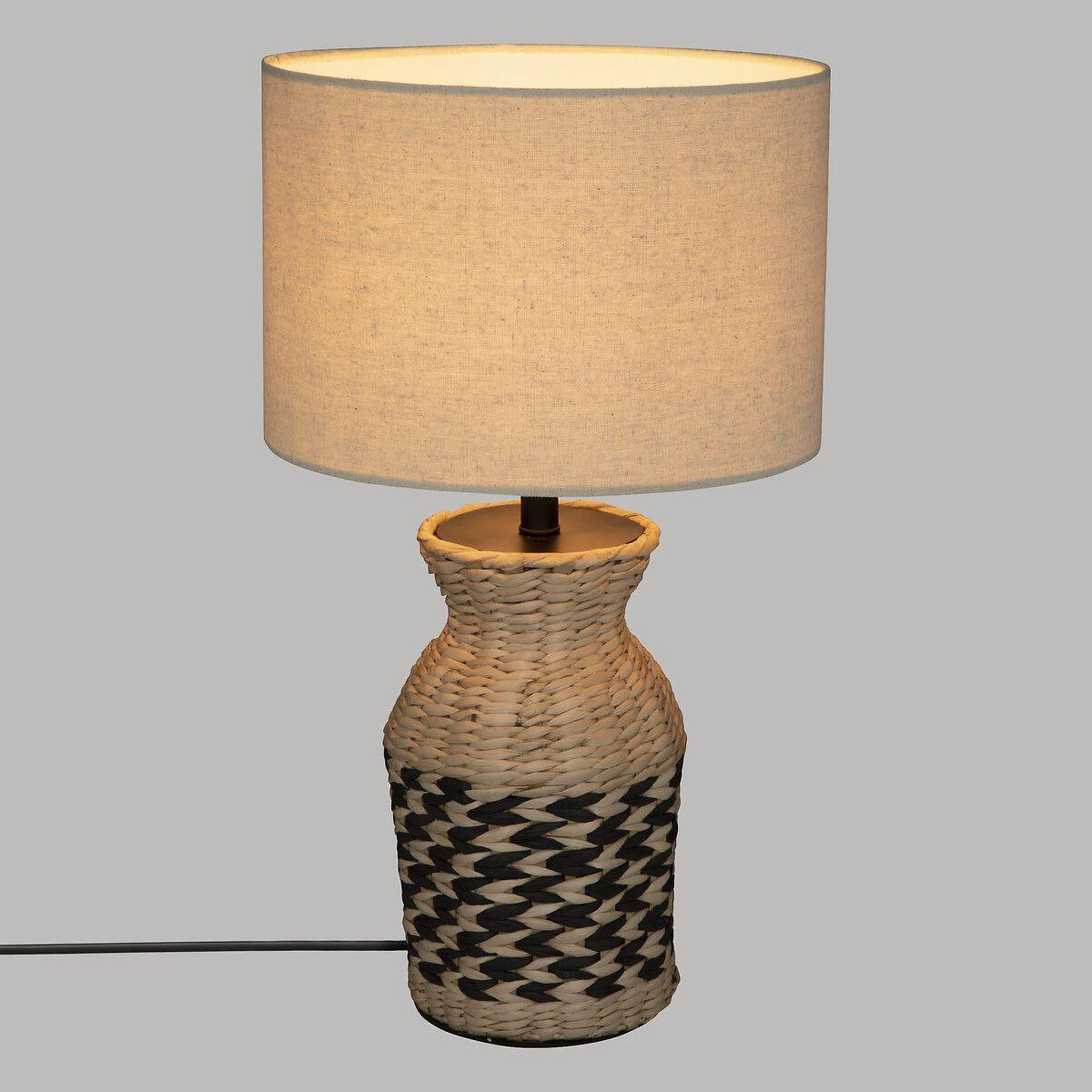 Voir la diapositive 4 : ATMOSPHERA Lampe à poser design  mena  49cm noir & naturel