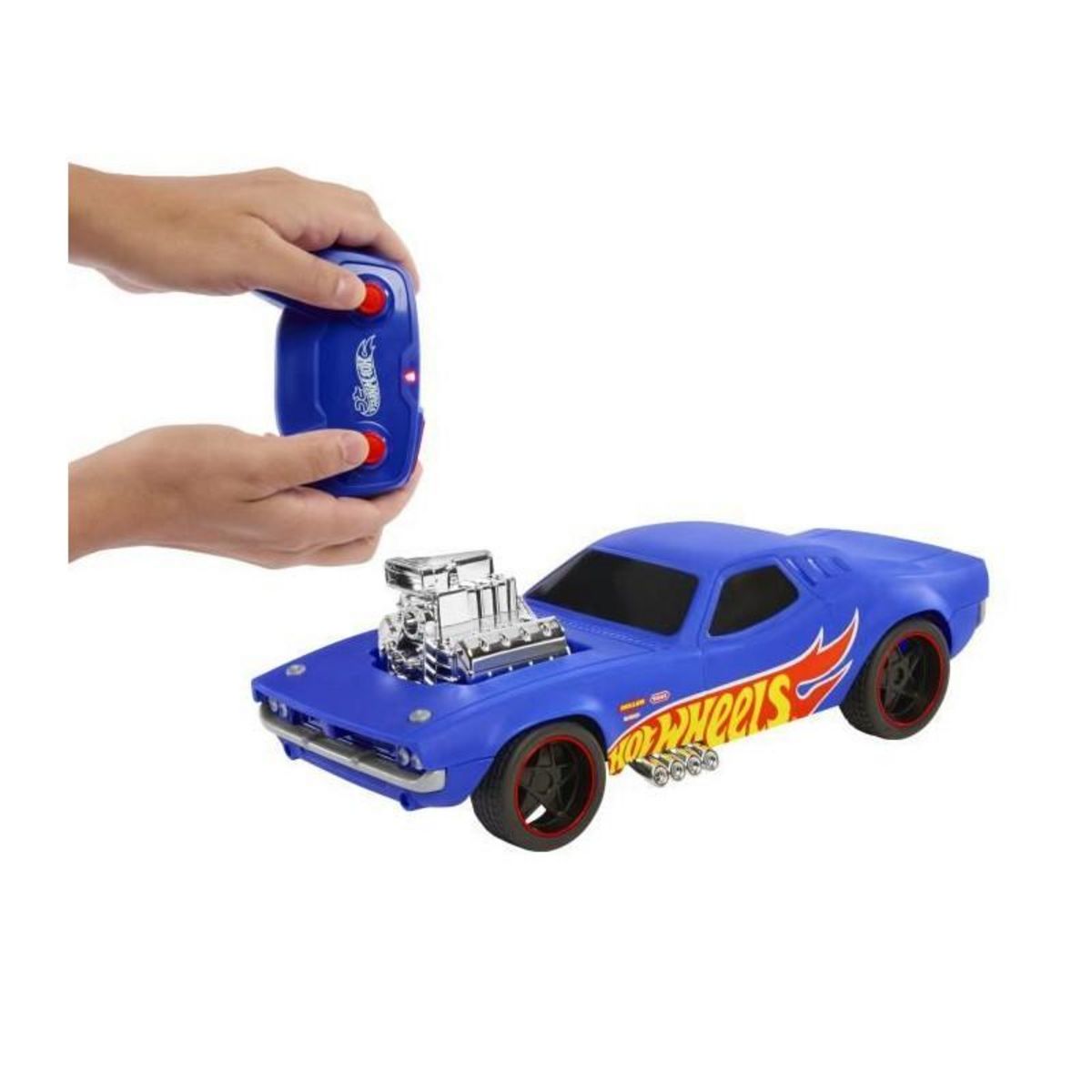 Hot Wheels HOT WHEELS Véhicule radiocommandé RODGER DODGER - Format 1/16 - Manette incluse