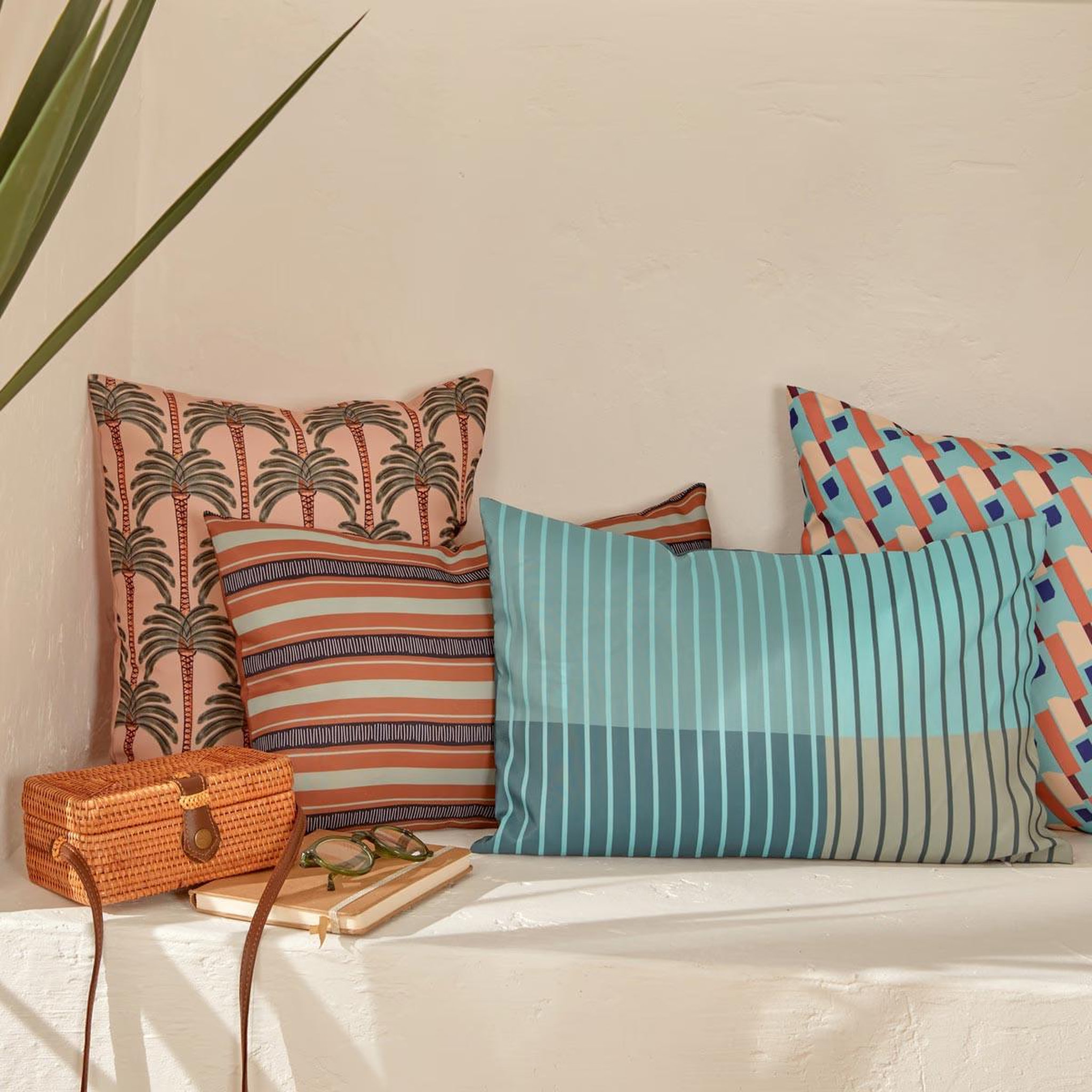 Voir la diapositive 5 : ATMOSPHERA Housse de coussin extérieur  eryn  30x50cm vert