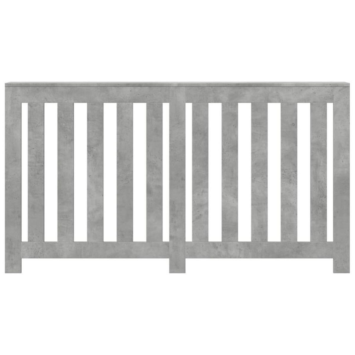 VIDAXL Cache-radiateur gris beton 149x20x82 cm bois d'ingenierie