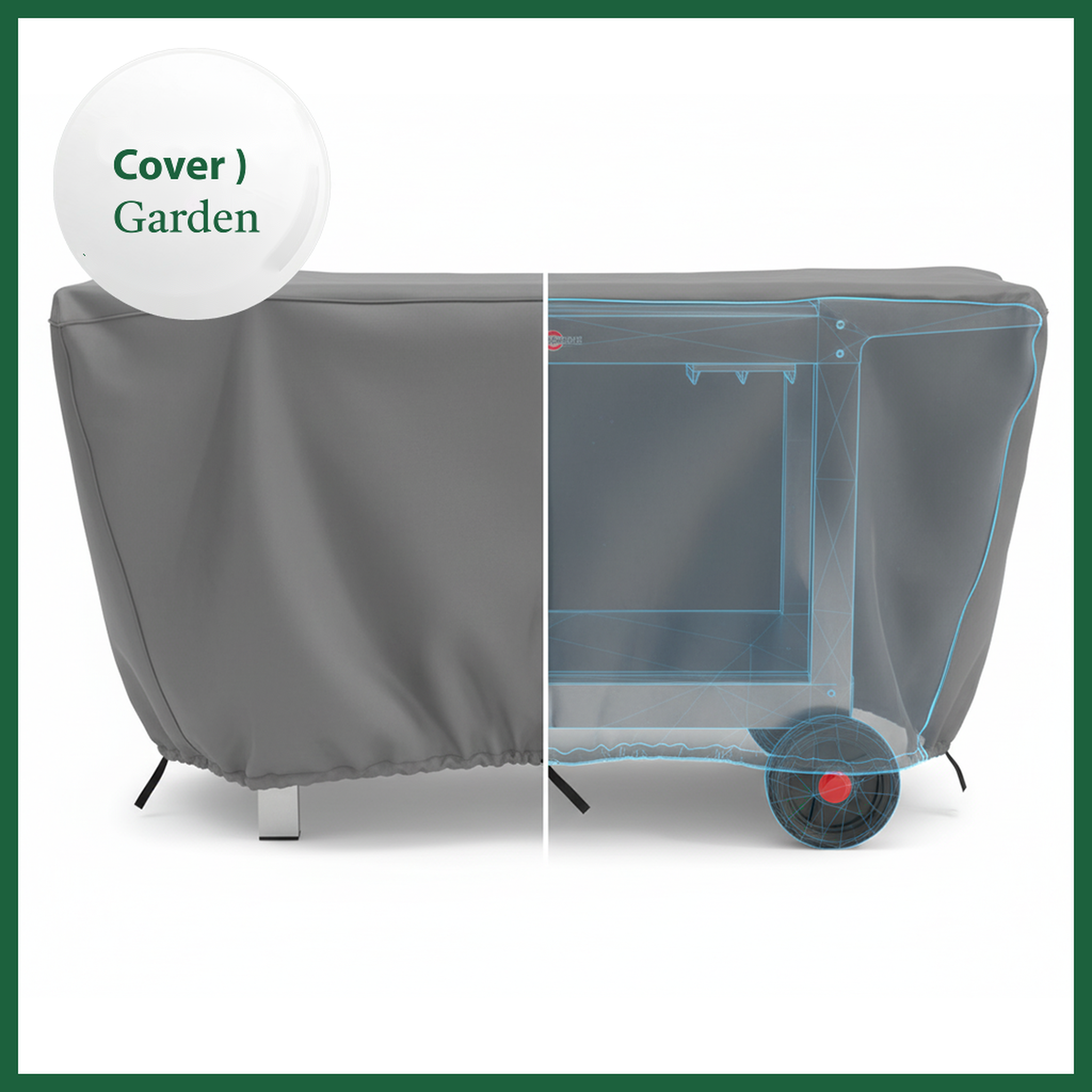 Voir la diapositive 4 : Jardiline Housse MEUBLE PLANCHA - 110 x 60 x 60 cm - Cover Garden