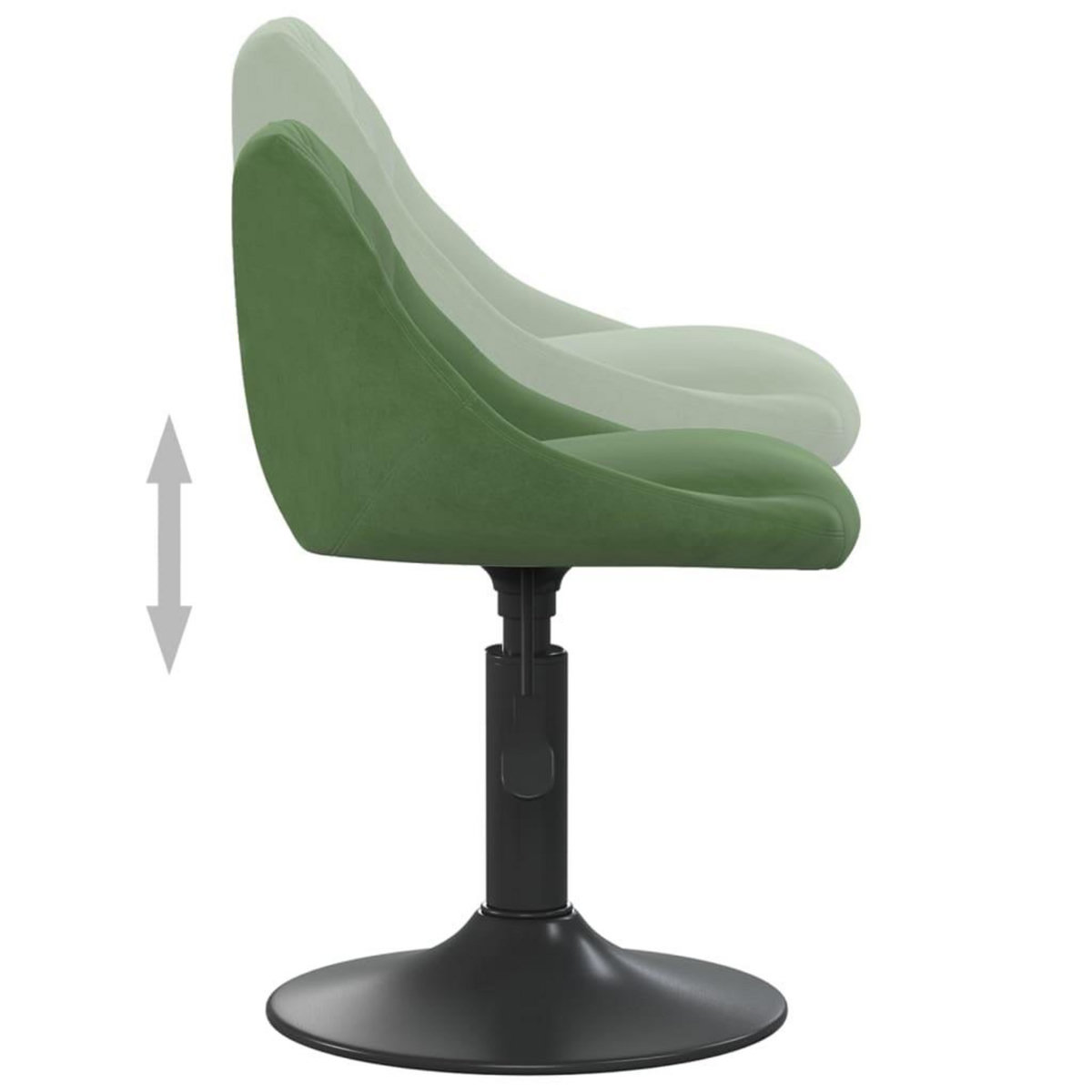 VIDAXL Chaise de salle a manger Vert fonce Velours