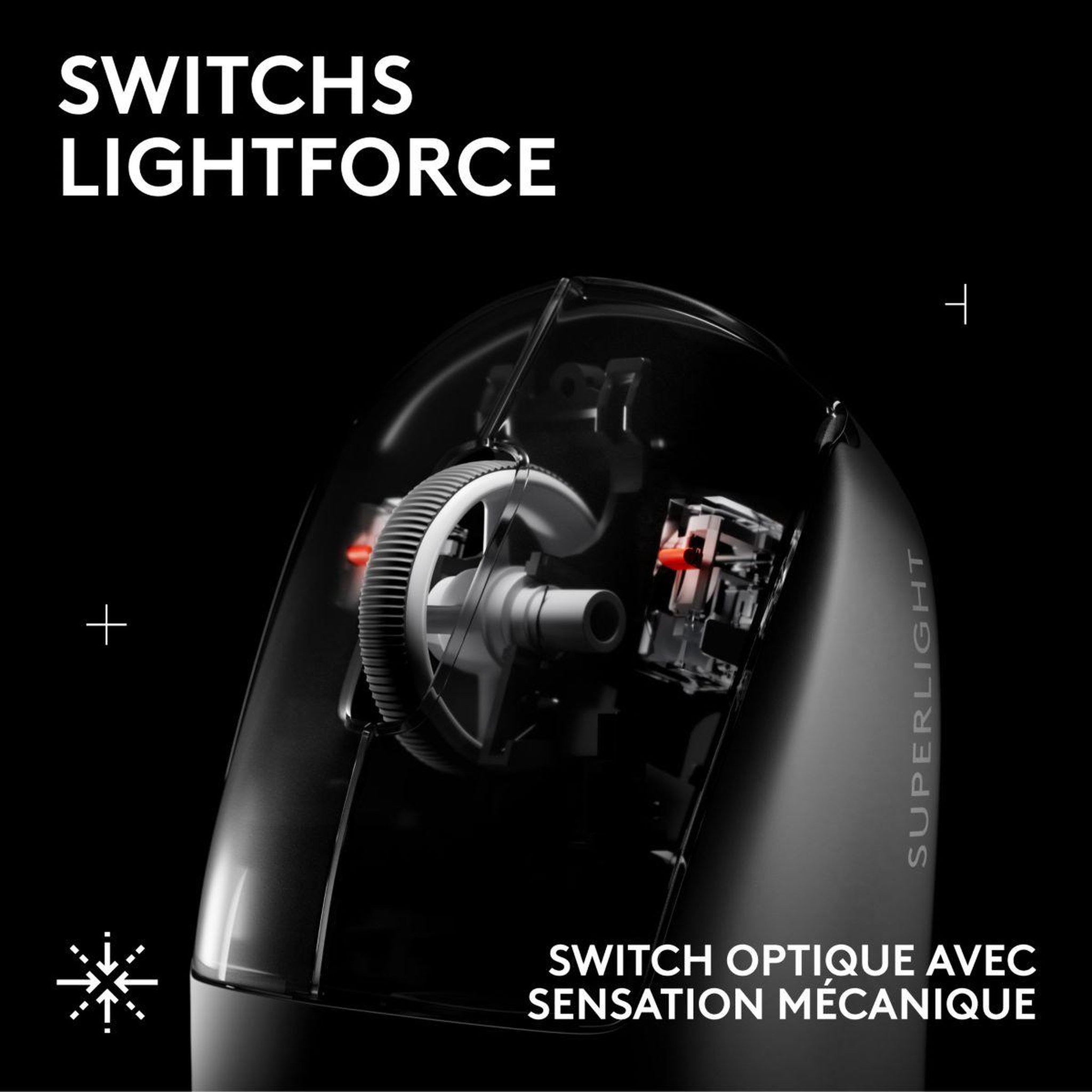 Voir la diapositive 5 : Logitech Souris Gamer Sans Fil Pro X superlight 2 SE Noir