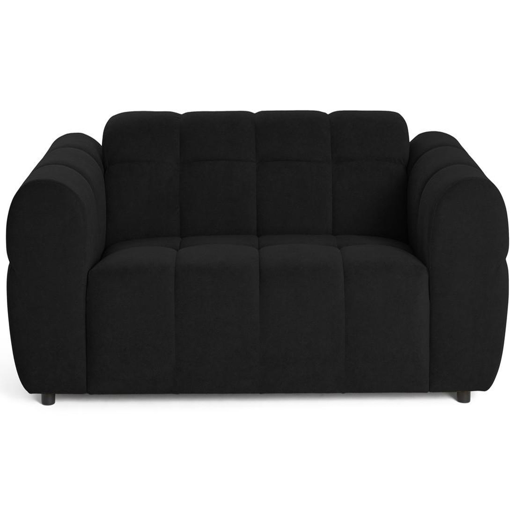 Voir la diapositive 1 : BEST MOBILIER Ray - canapé droit 2 places en tissu texturé