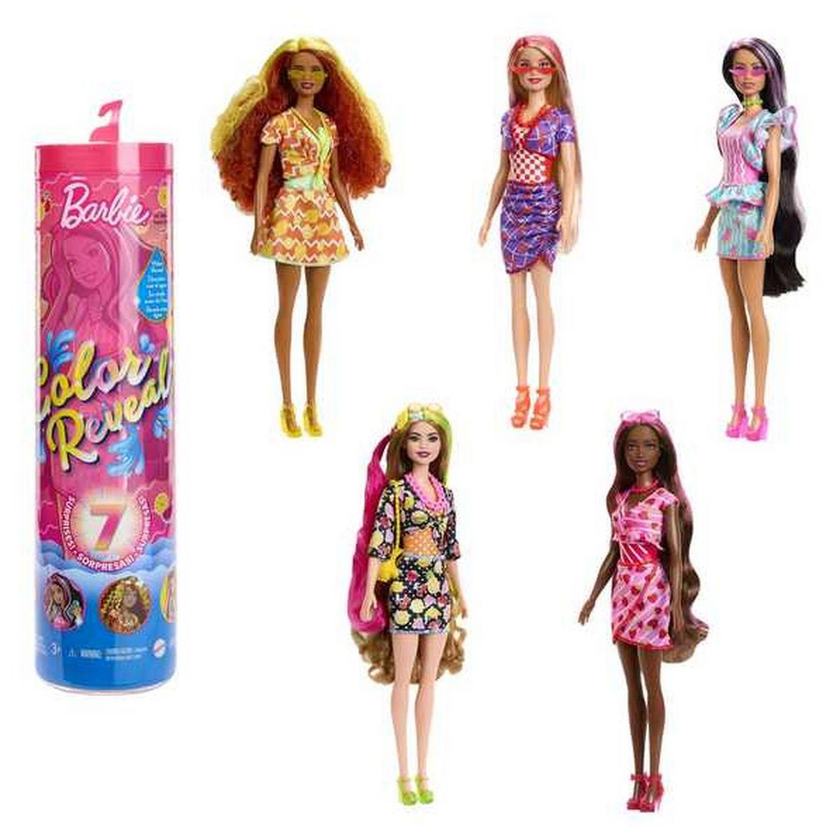 MATTEL Poupée Barbie Color Reveal Fruit surprise