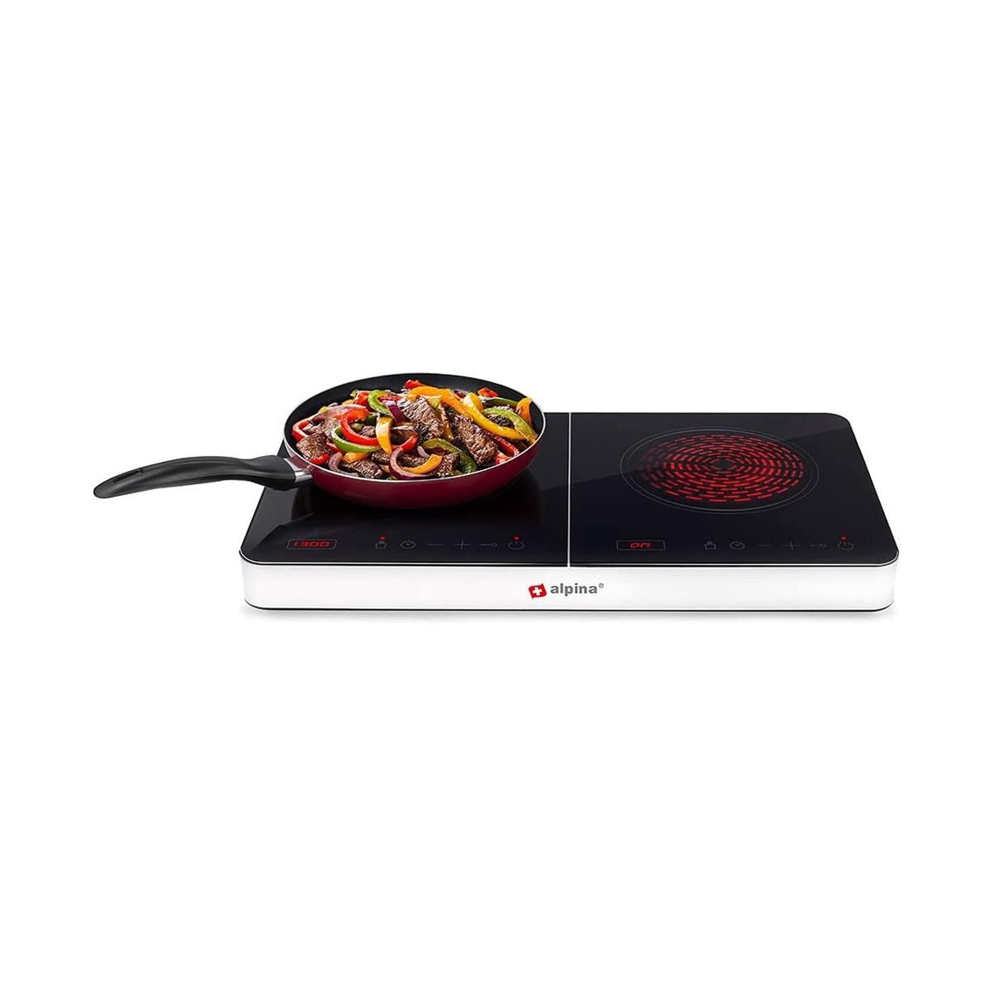 Alpina Plaque de cuisson Induction 3500W 2 feux Réchaud double Thermostat réglable 60 à 240°C ALPINA