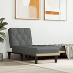 VIDAXL Chaise longue gris fonce tissu