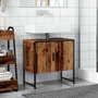 Voir la diapositive 3 : VIDAXL Armoire lavabo de salle de bain vieux bois 60x33x60 cm
