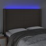 Voir la diapositive 4 : VIDAXL Tete de lit a LED Taupe 147x16x118/128 cm Tissu