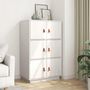 Voir la diapositive 3 : VIDAXL Buffet haut Blanc 67x40x108,5 cm Bois massif de pin