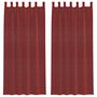 Voir la diapositive 2 : VIDAXL Rideaux en voile avec passe-tringles 2 pcs rouge bordeaux