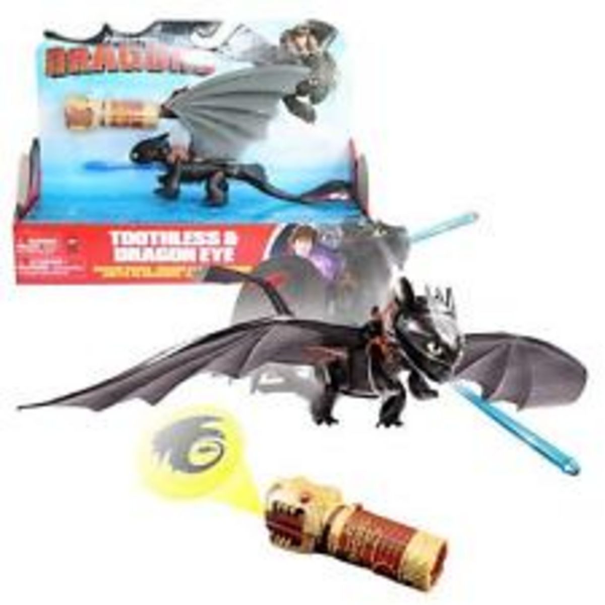 SPIN MASTER Figurines Dragon et son dresseur - Krokmou et Harold + dragon eye