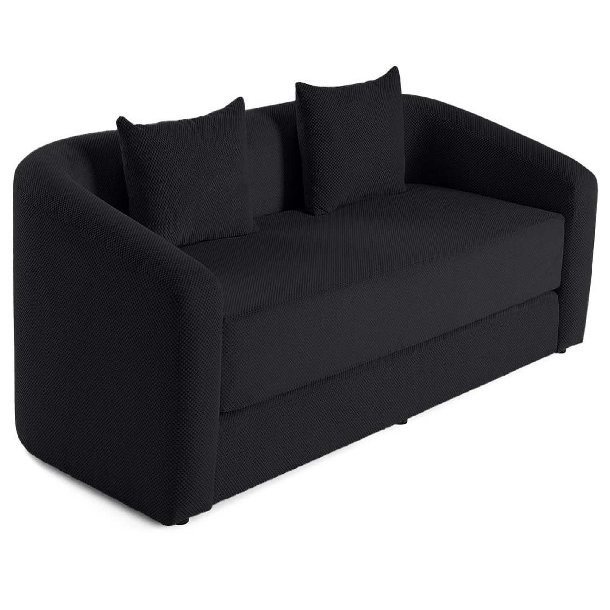 Voir la diapositive 2 : BEST MOBILIER Nuvia - canapé convertible déplimousse 3 places en velours texturé