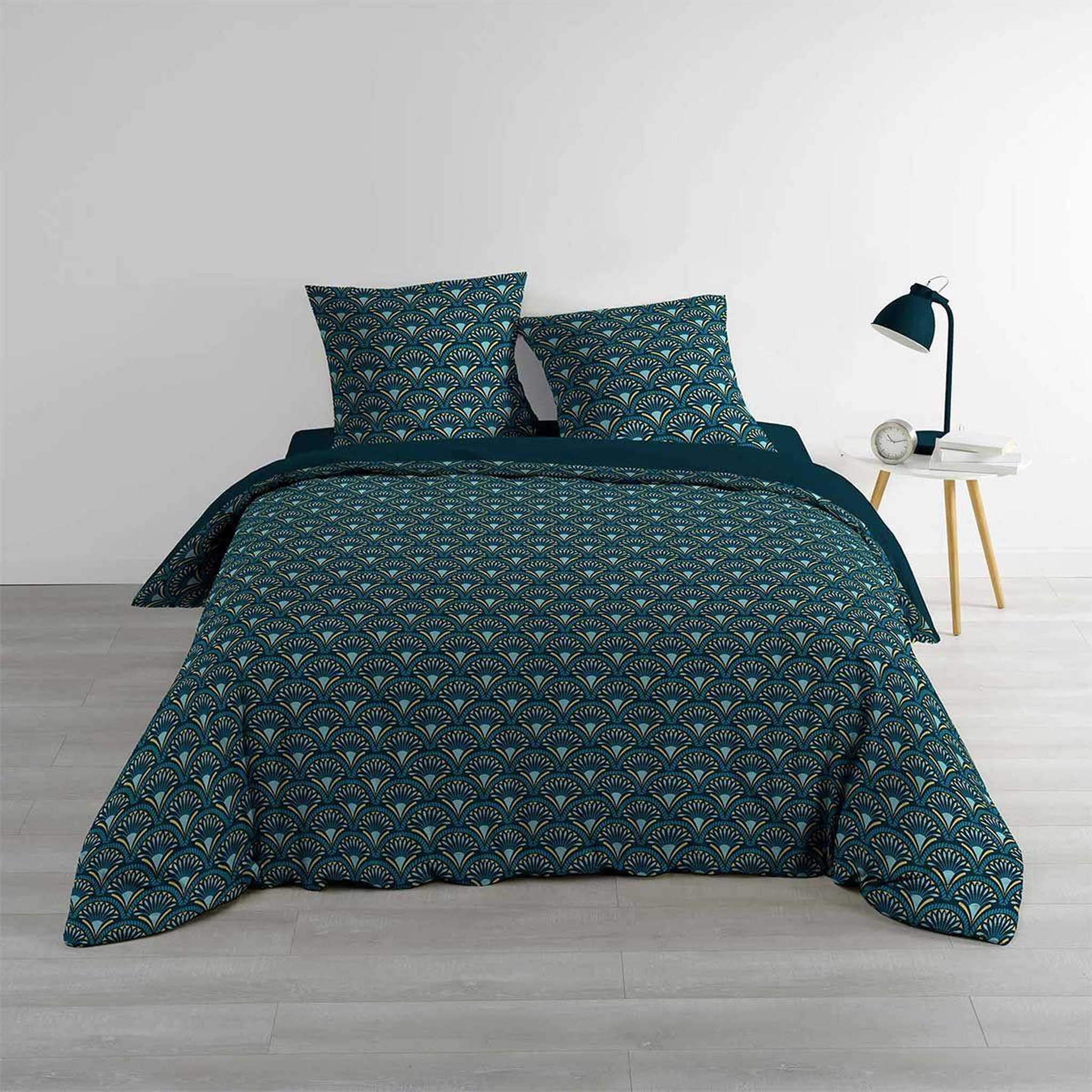 Voir la diapositive 3 : Douceur d'Intérieur Housse de coussin à motifs  come  45x45cm bleu