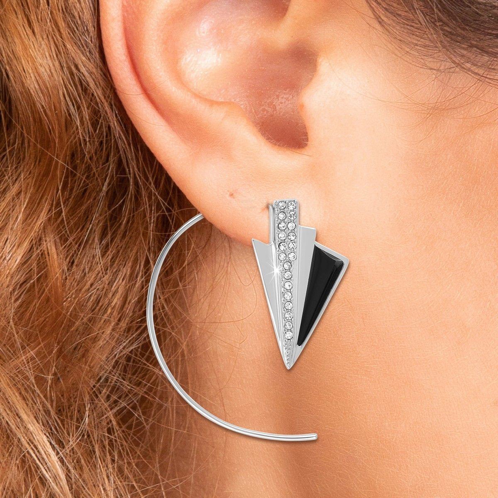 Voir la diapositive 2 : SC CRYSTAL Boucles d'oreilles SC Crystal ornées de Cristaux scintillants