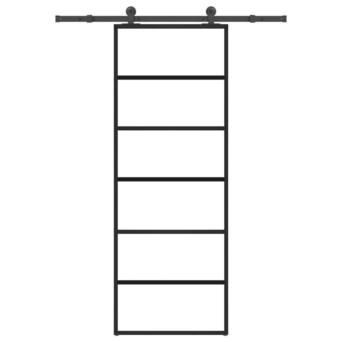 VIDAXL Porte coulissante avec kit de quincaillerie 76x205 cm Verre ESG