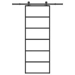 VIDAXL Porte coulissante avec kit de quincaillerie 76x205 cm Verre ESG