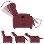Voir la diapositive 4 : VIDAXL Fauteuil inclinable Rouge bordeaux Tissu