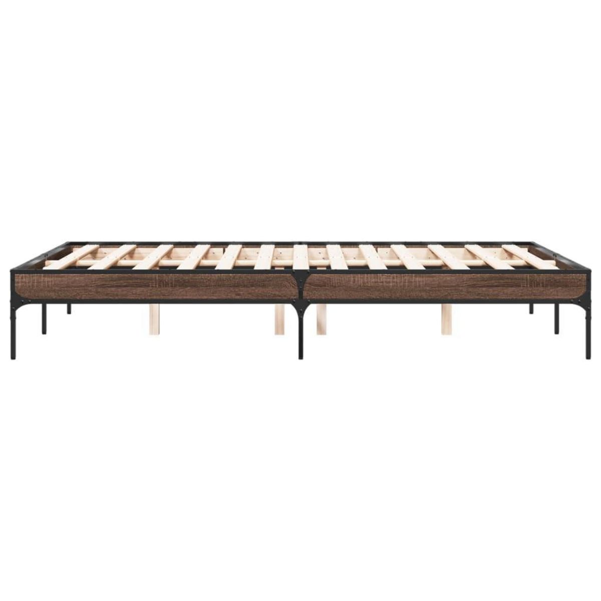 VIDAXL Cadre de lit sans matelas chene marron 135x190 cm